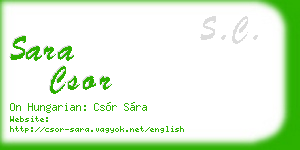 sara csor business card
